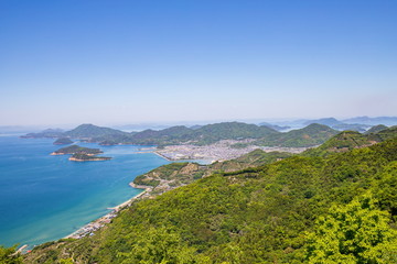 Landscape of islands on the Seto Inland Sea, Mitoyo city,Shikoku,Japan