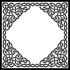 Vintage Elegant Celtic Pattern Background or Frame