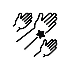 Obraz premium Black solid icon for outreach 