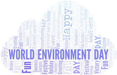 World Environment Day Word Cloud. Wordcloud Made With Text.
