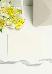 Mockup business cards on white background