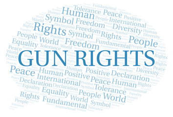 Gun Rights word cloud. Wordcloud made with text only.