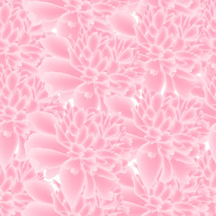 Seamless pattern with Peonies flowers. Vector illustration. EPS 10