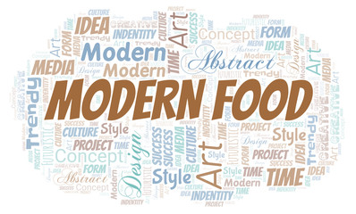 Obraz premium Modern Food word cloud. Wordcloud made with text only.