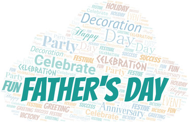 Obraz premium Father's Day Word Cloud. Wordcloud Made With Text.