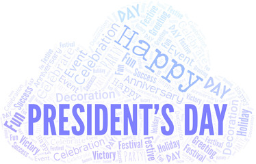Obraz premium President's Day Word Cloud. Wordcloud Made With Text.