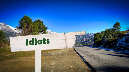 Street Sign to Idiots