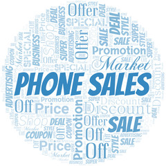 Phone Sales Word Cloud. Wordcloud Made With Text.