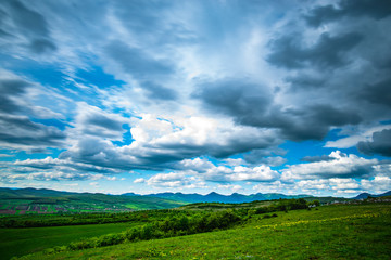 Dramatic storm clouds