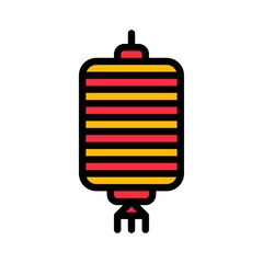 Lantern vector, Chinese lunar new year filled icon