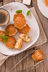 Puff pastries with custrad cream.