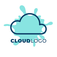 Cloud logo design paint spots