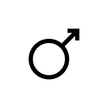 Male, sex, gender vector icon symbol. 