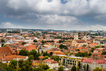Obraz premium Lithuania ,Vilnius ,all city from above