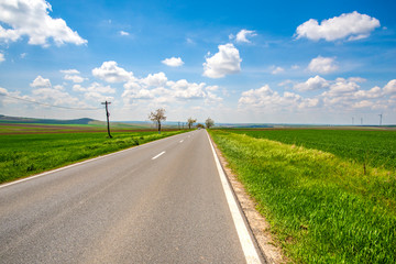 White clouds and blue sky
