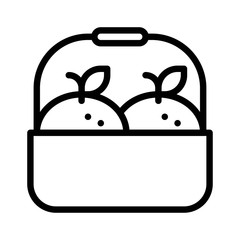 Orange vector, Chinese lunar new year line style icon