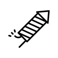 Firecracker vector, Chinese lunar new year line style icon