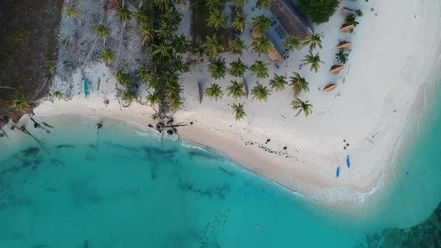 drone image of a bungalow village, somewhere in Palawan, Philippines