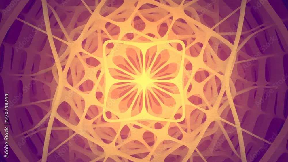 Aufkleber Futuristic composition of rotation rounded shapes. Computer generated abstract animation with pink colored forms. Modern covers design with geometric pattern. 3d rendering. 4K, Ultra HD resolution.