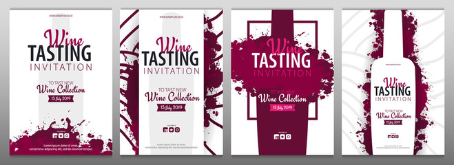 Wine tasting. Template for promotions or presentations of wine events.