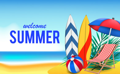 Hello Summer day travel holiday at beach tropical season landscape