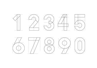 Set of vector numbers..Sketch Number