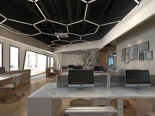 3d render of business office
