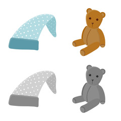 Vector illustration of dreams and night logo. Set of dreams and bedroom vector icon for stock.