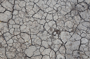 Dried cracked earth soil ground texture background. Mosaic pattern of sunny dried earth soil