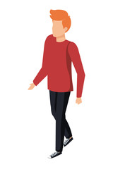 young and casual man character