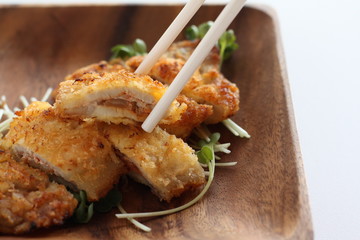 Fototapeta premium Japanese food, Tonkasu with filling