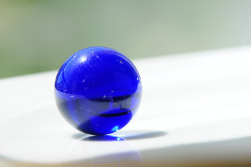 balls on blue background