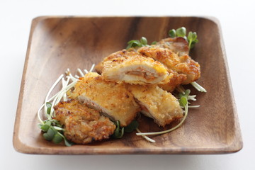 Japanese food, deep fried cuisine Pork cutlet