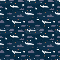 Fototapeta premium Seamless vector floral patterns, spring and summer backdrop