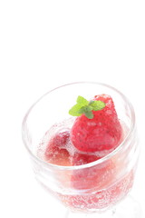 Frozen strawberry soda for summer drink