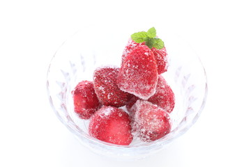 Frozen strawberry for dessert image
