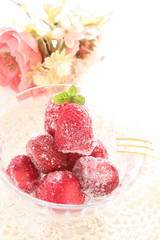 Frozen strawberry for dessert image