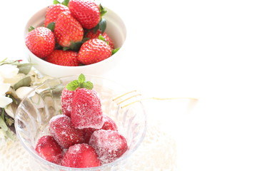 Frozen strawberry for dessert image