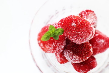Frozen strawberry for dessert image