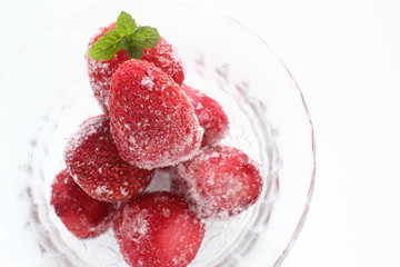 Frozen strawberry for dessert image
