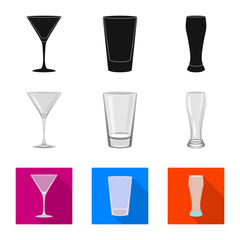 Vector illustration of form and celebration icon. Set of form and volume stock symbol for web.