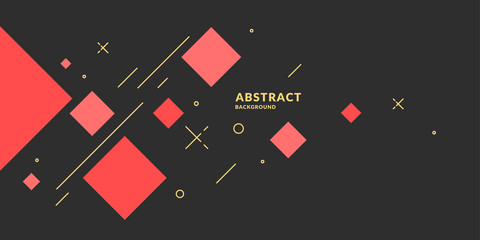 Abstract vector background with geometric shapes in flat style.