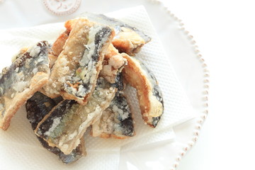 Japanese food, vinegar marinated Pacific saury