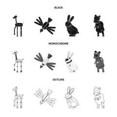 Isolated object of toy and science symbol. Set of toy and toy stock symbol for web.