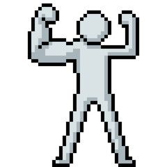 Fototapeta premium vector pixel art single man