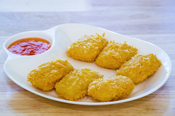 Deep Fried Breaded Chicken Wings with Ranch