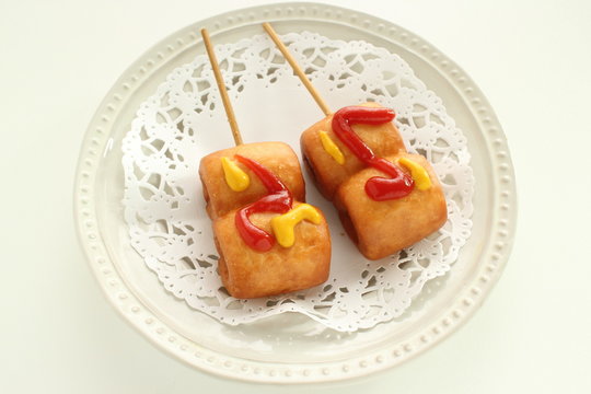 Homemade mini hotdog 