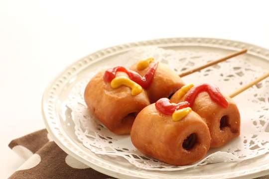 Homemade mini hotdog 