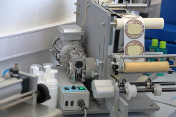 Industrial equipment for professional packaging in the factory shop