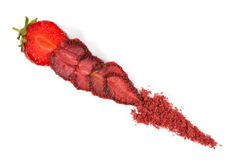 fresh and dry slice strawberries